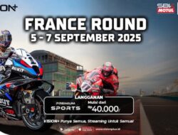 Link Pemutaran Online WorldSBK French Round 2025 Ke VISION+, Simak Jadwal Lengkapnya!