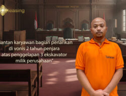 Gelapkan 3 Ekskavator Milik Perusahaan, Mantan Karyawan MNC Guna Usaha Divonis 2 Tahun Penjara