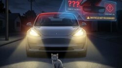 Kucing 1 – 0 Kendaraan Listrik Tesla! Keahlian Super Canggih Elon Musk Kalah Telak Di Anabul Abu-abu!